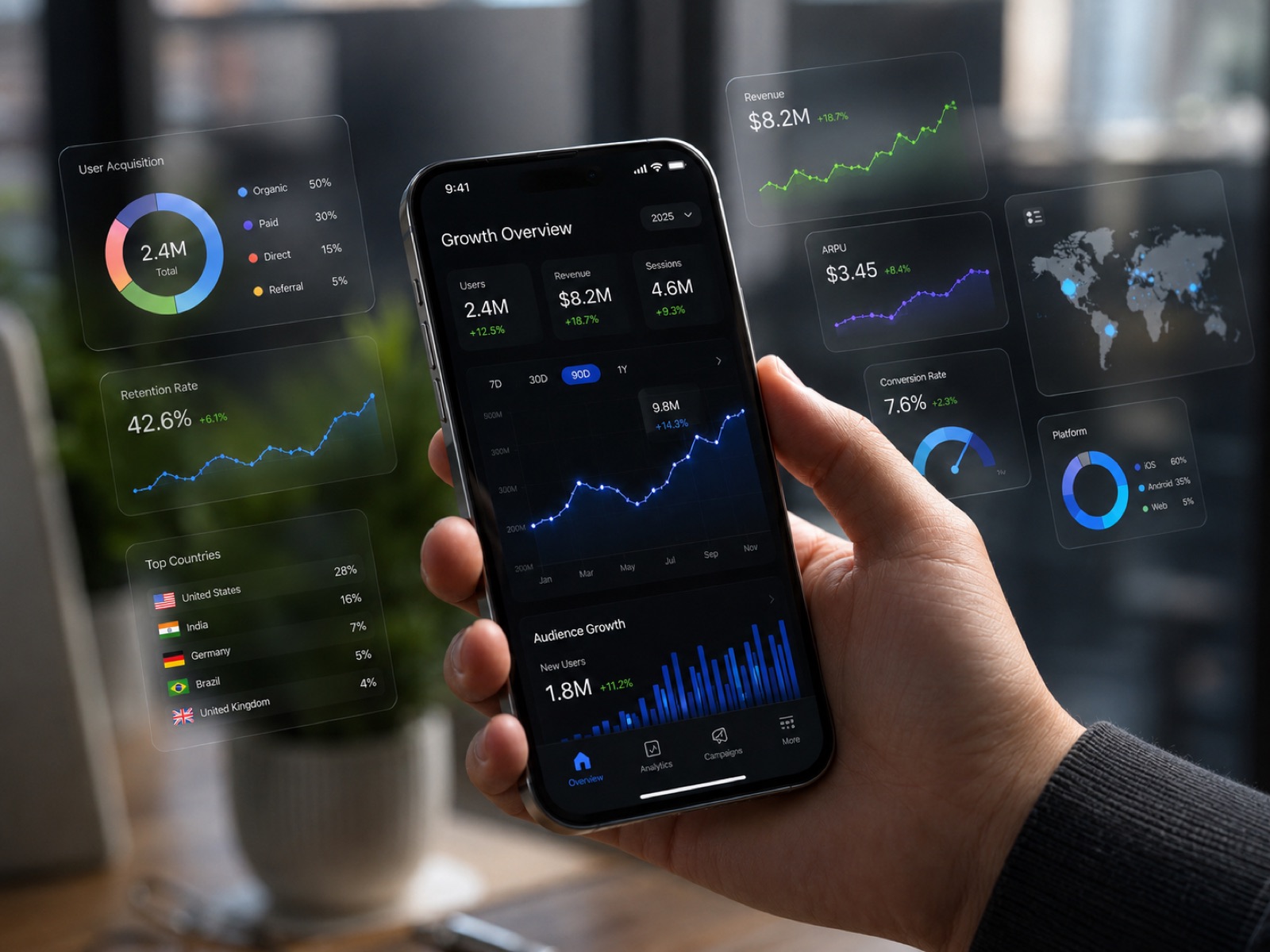 Campaign performance and revenue analytics on mobile, powered by Loyal Exchange