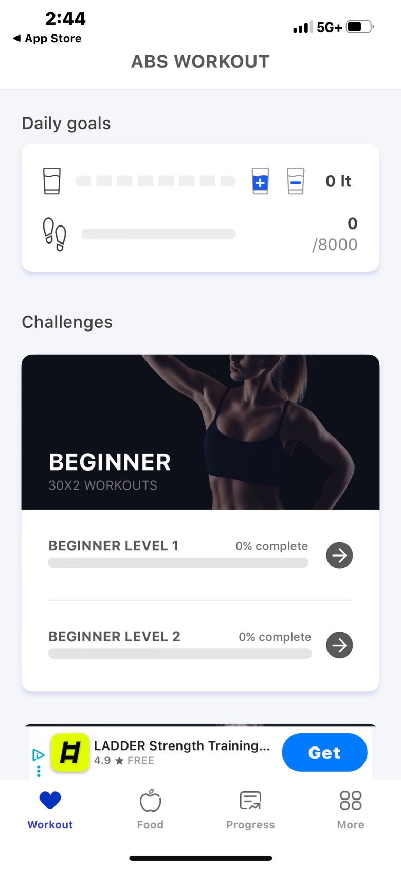 Abs Workout - Women Fitness app screen