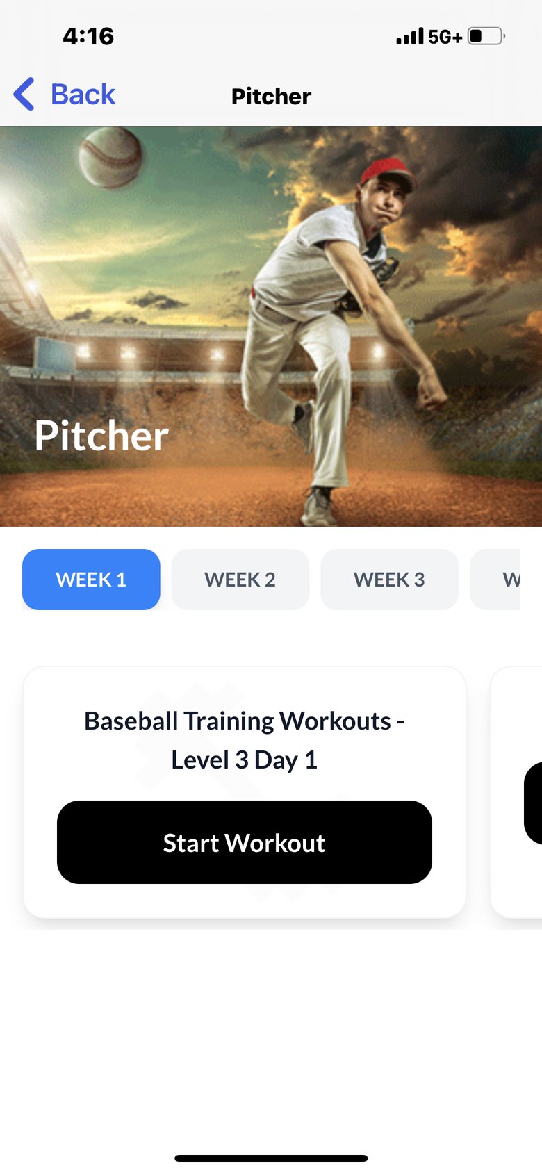Baseball Training & workouts screen 3