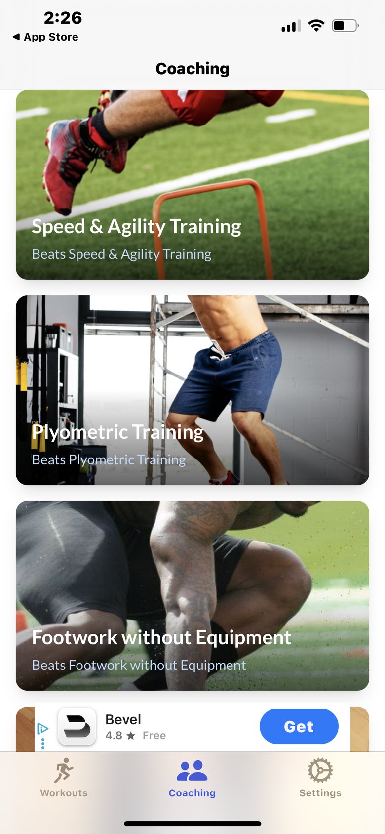 Beats Sports Athletic Training screen 3