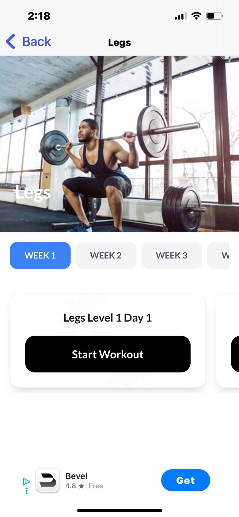 Build Muscle Strength Training screen 2