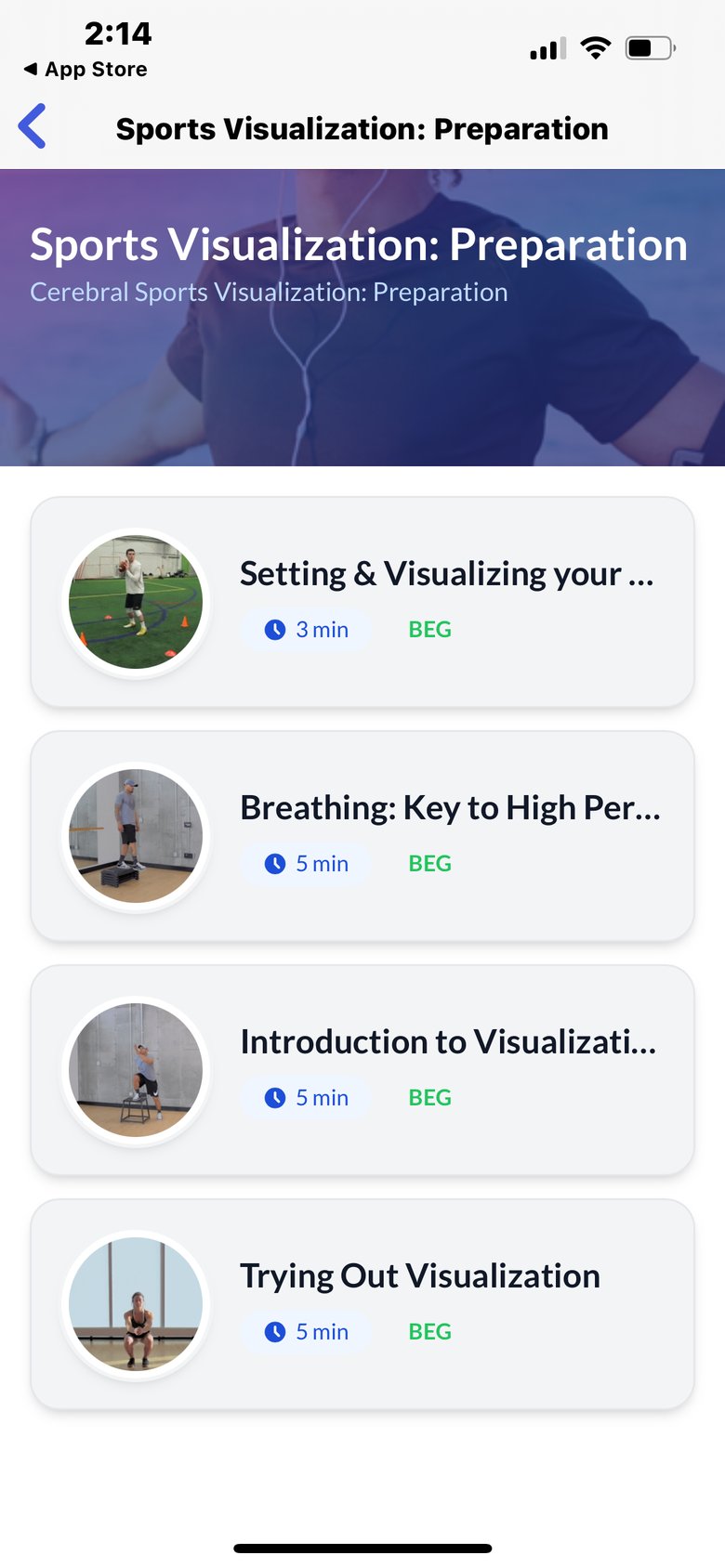Cerebral Sports Mind Workouts screen 4