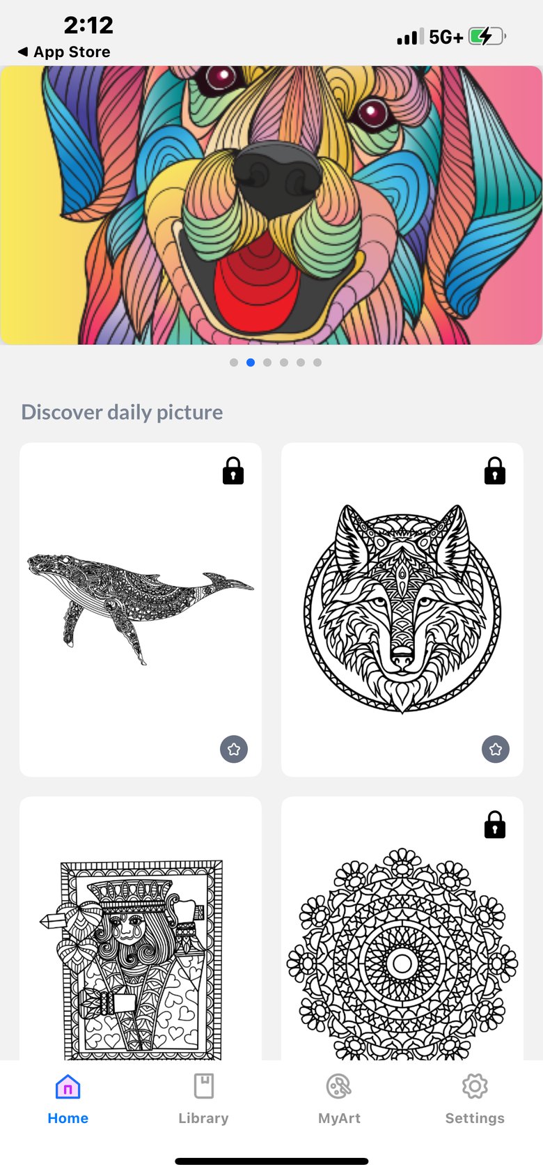 Coloration Adult Coloring Book app screen