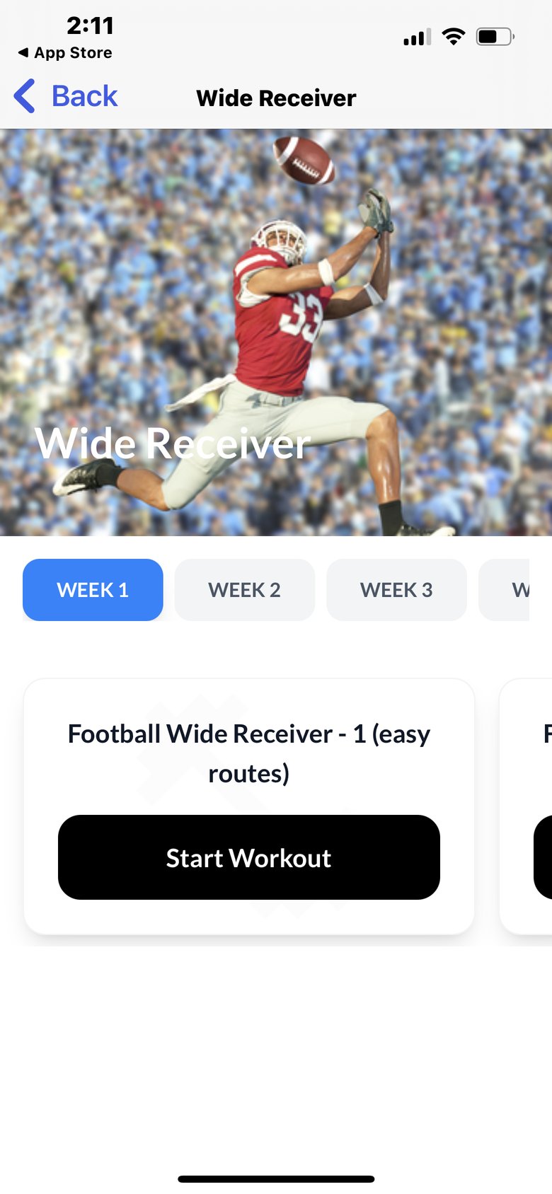 Fitivity Football Training screen 3