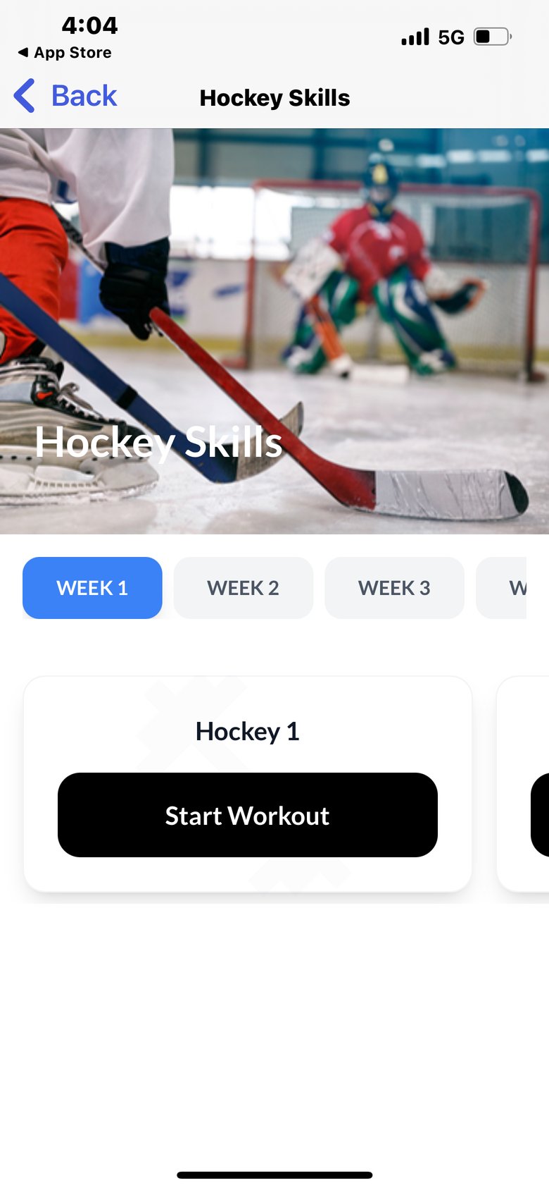 Fitivity Hockey Training screen 3