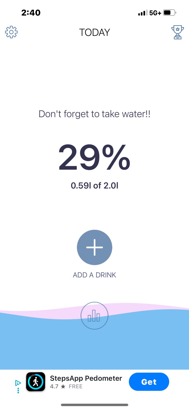 Hydration Tracker: Water Pal app screen
