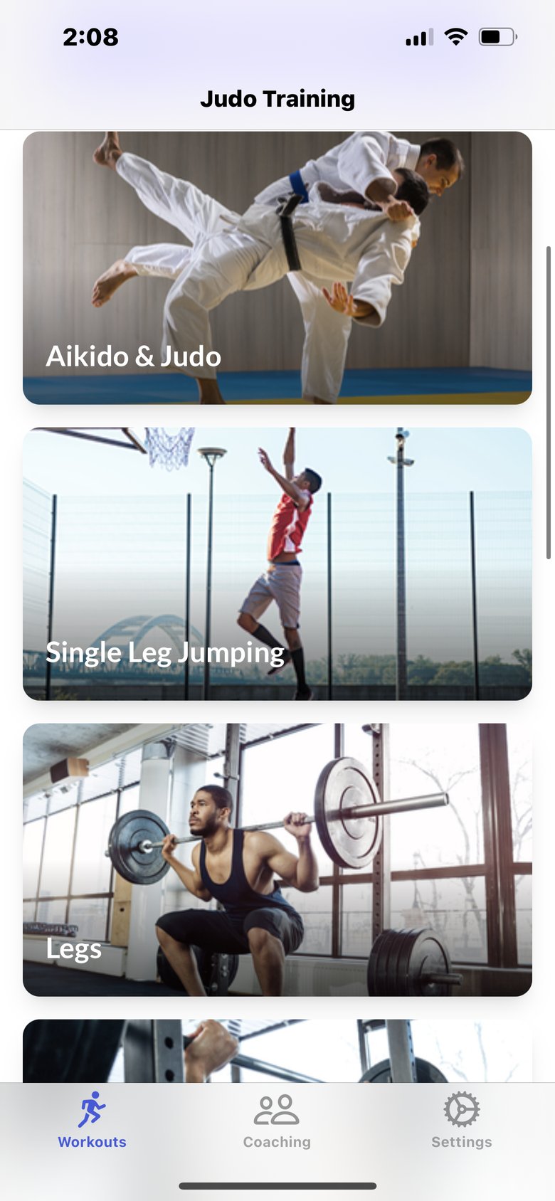 Judo Training screen 2