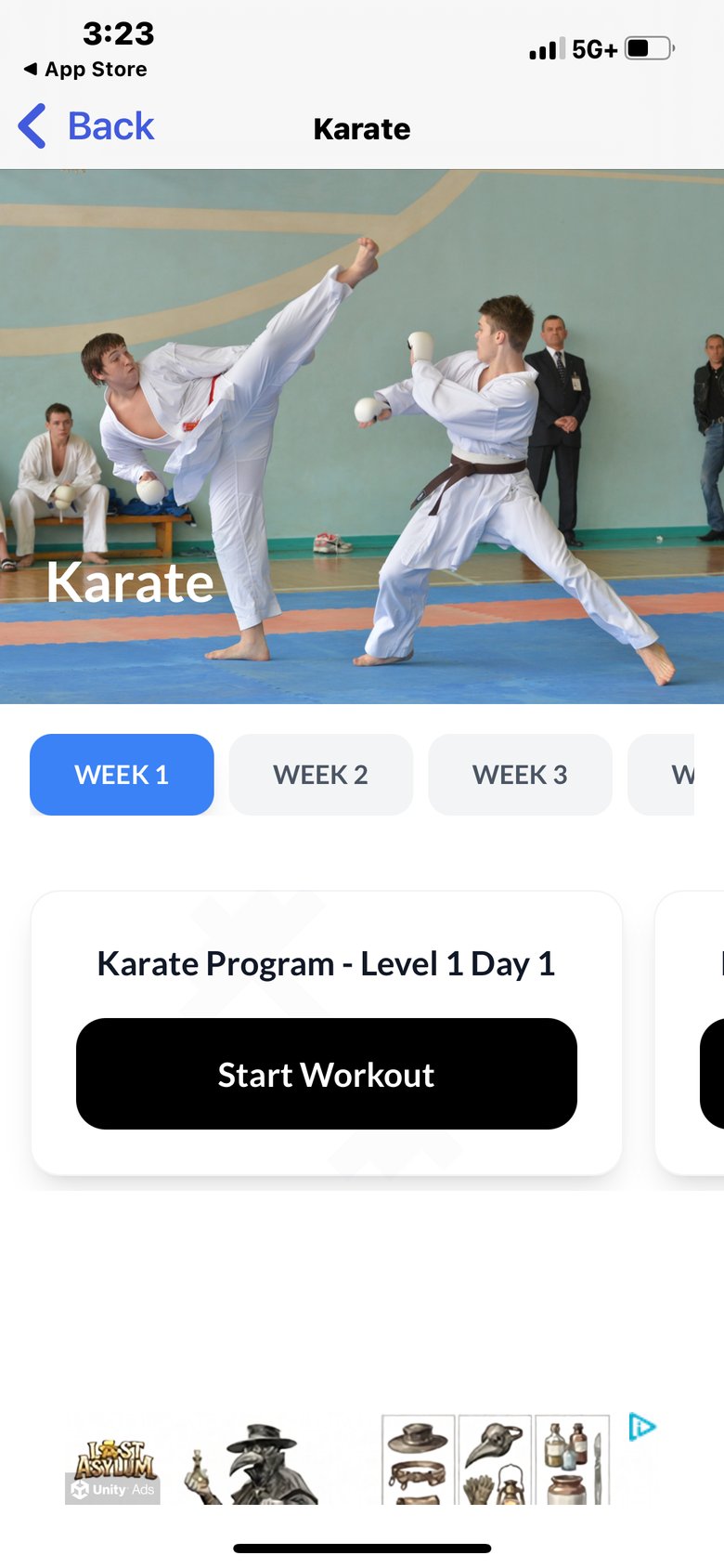 Karate Training Interval Moves screen 3