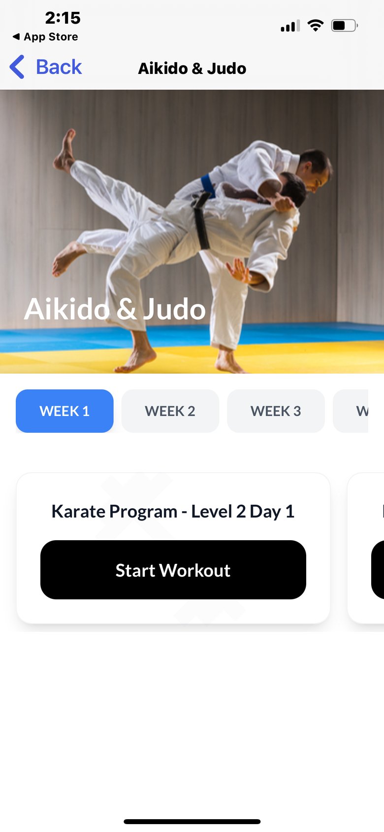 Mixed Martial Arts trainings screen 3