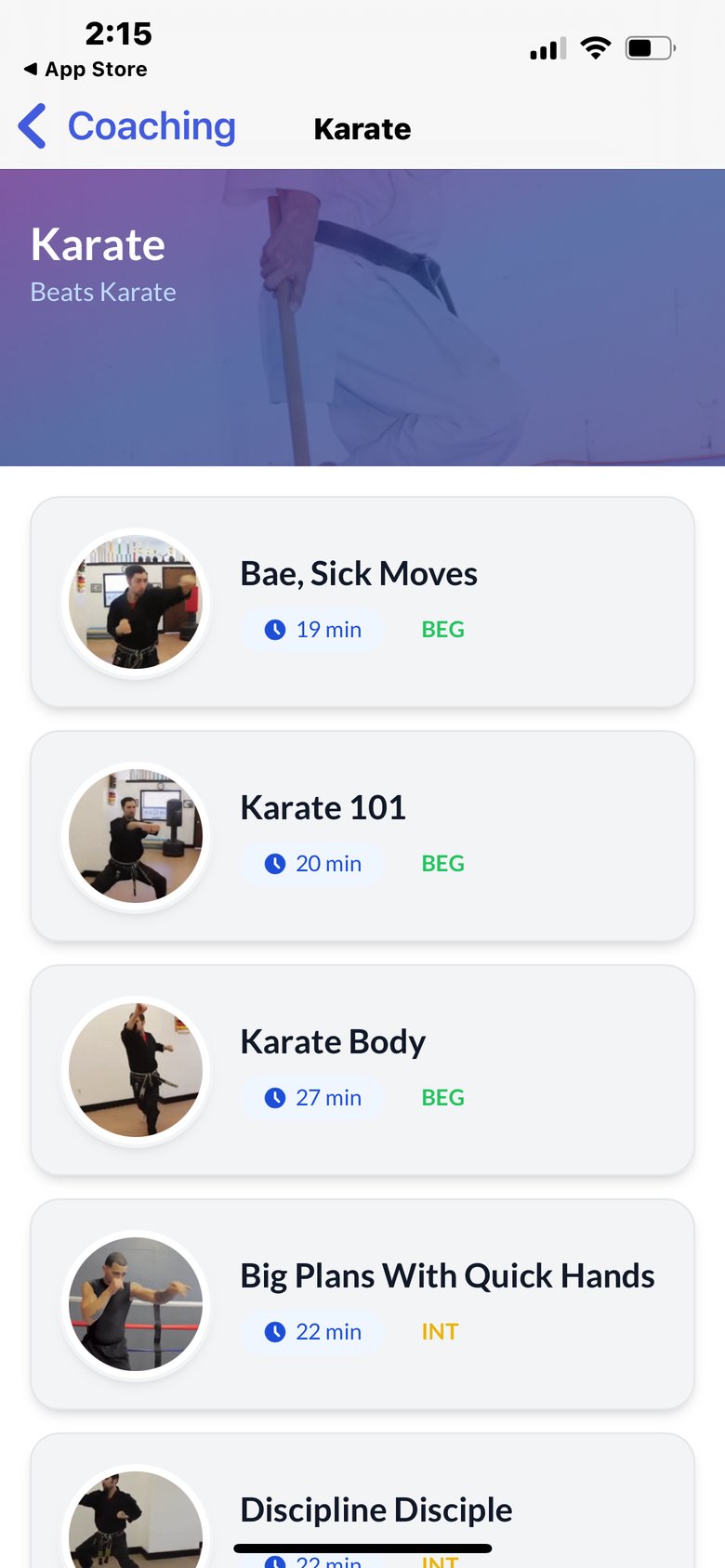 Mixed Martial Arts trainings screen 4