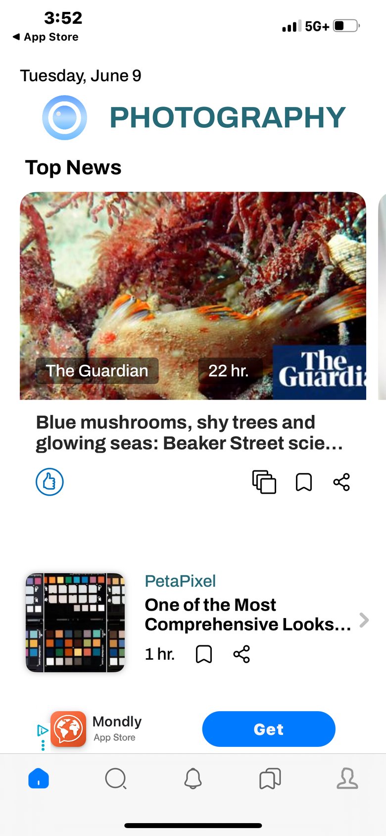 Photography News, Camera Tips app screen