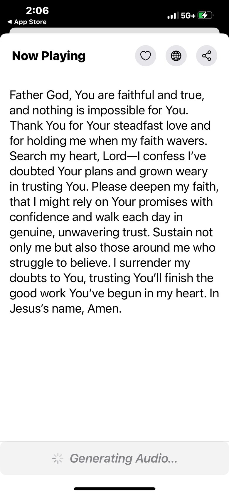 Pray-AI screen 2