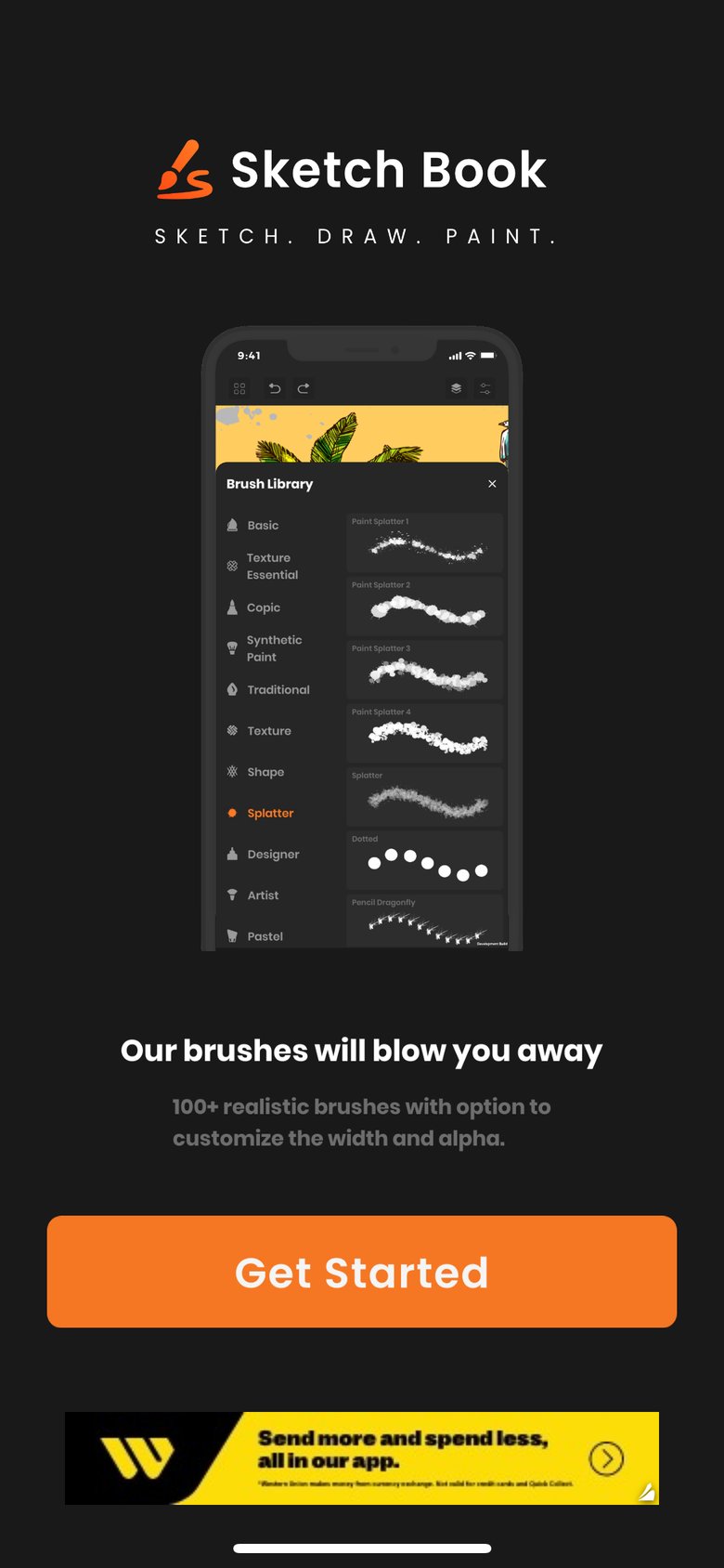 Sketchbook: Create Digital Art app screen