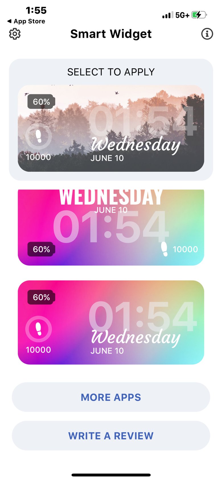 Smart Color Widgets and Clock screen 4