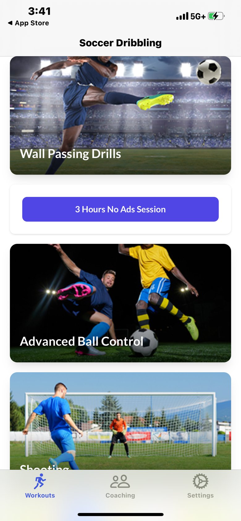 Soccer Dribbling Master app screen