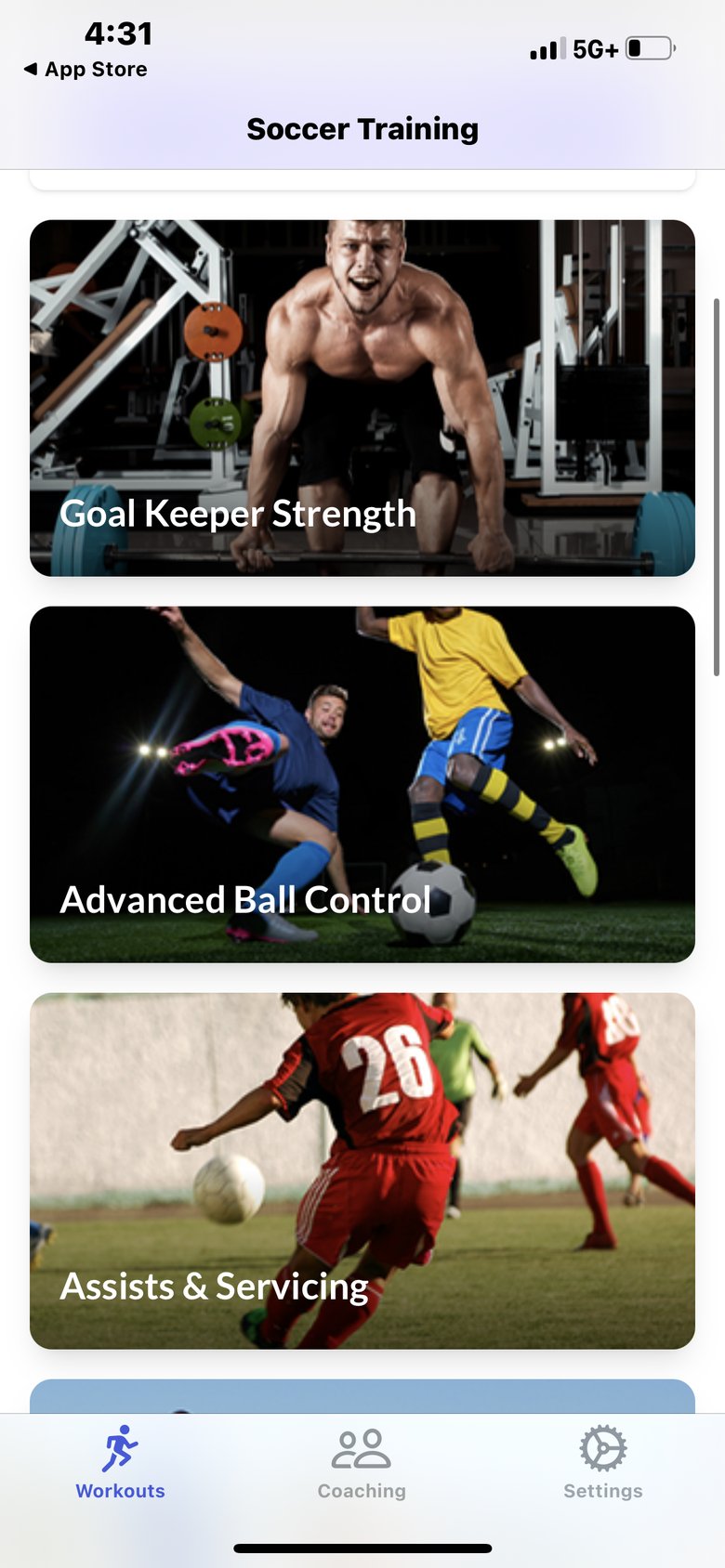 Soccer Trainings & workouts screen 2