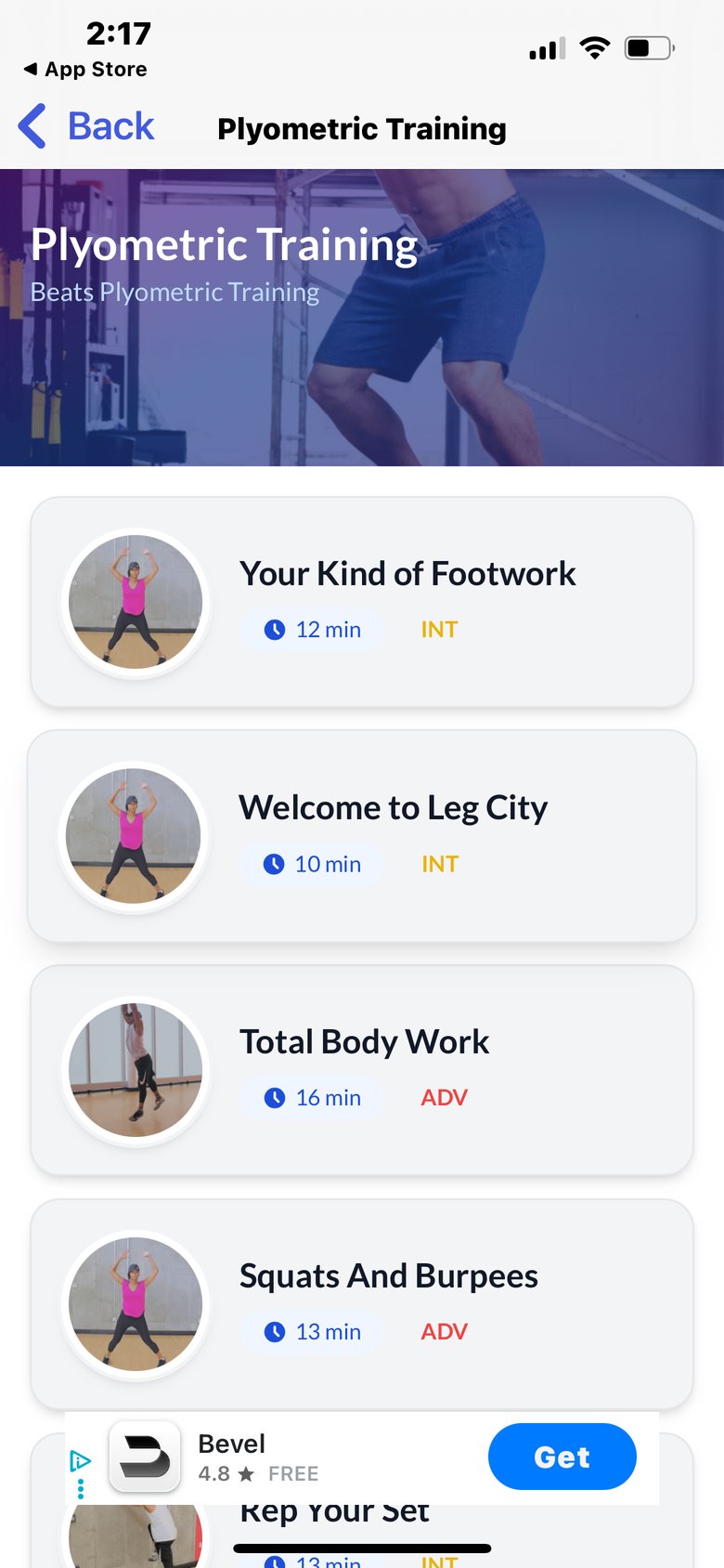 Sports Speed & Quickness app screen