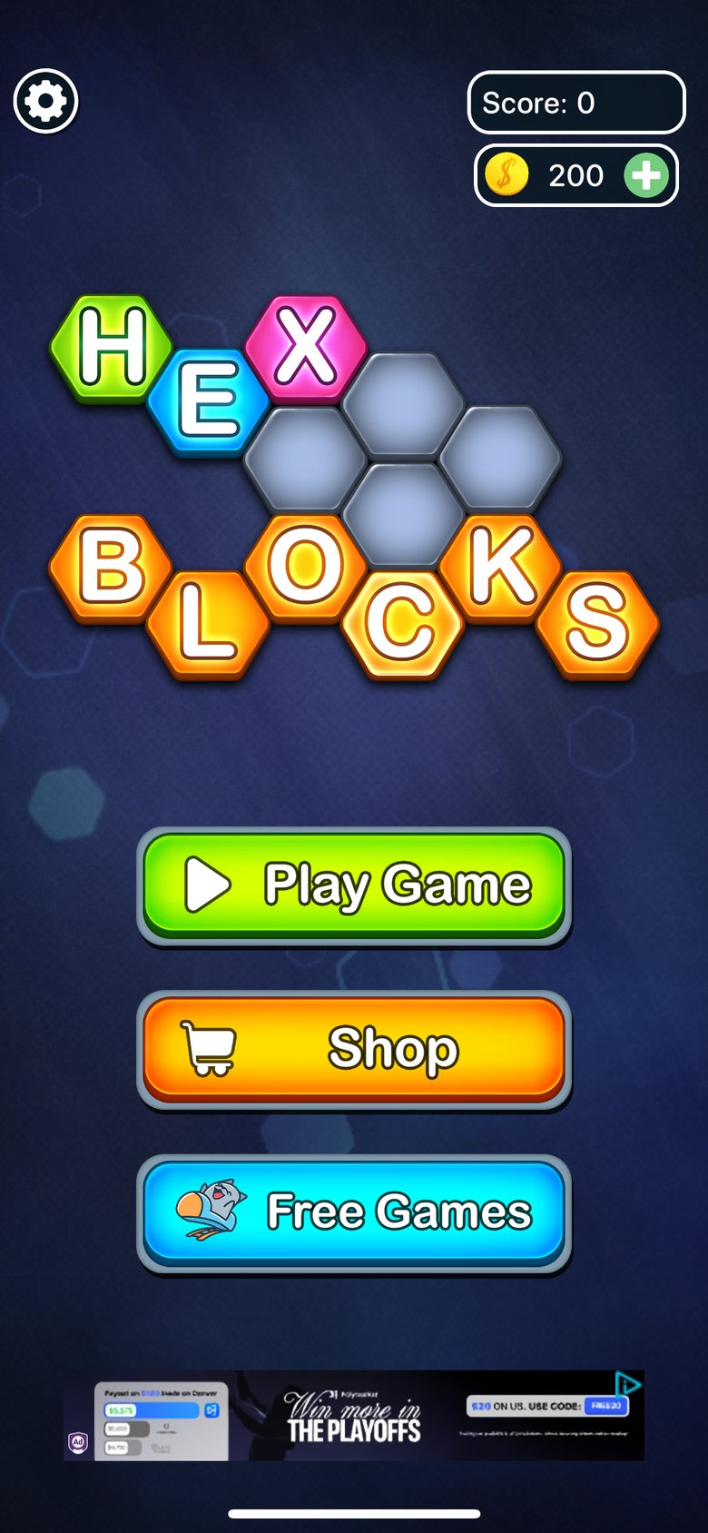Super Hex Block Puzzle - Hexa app screen