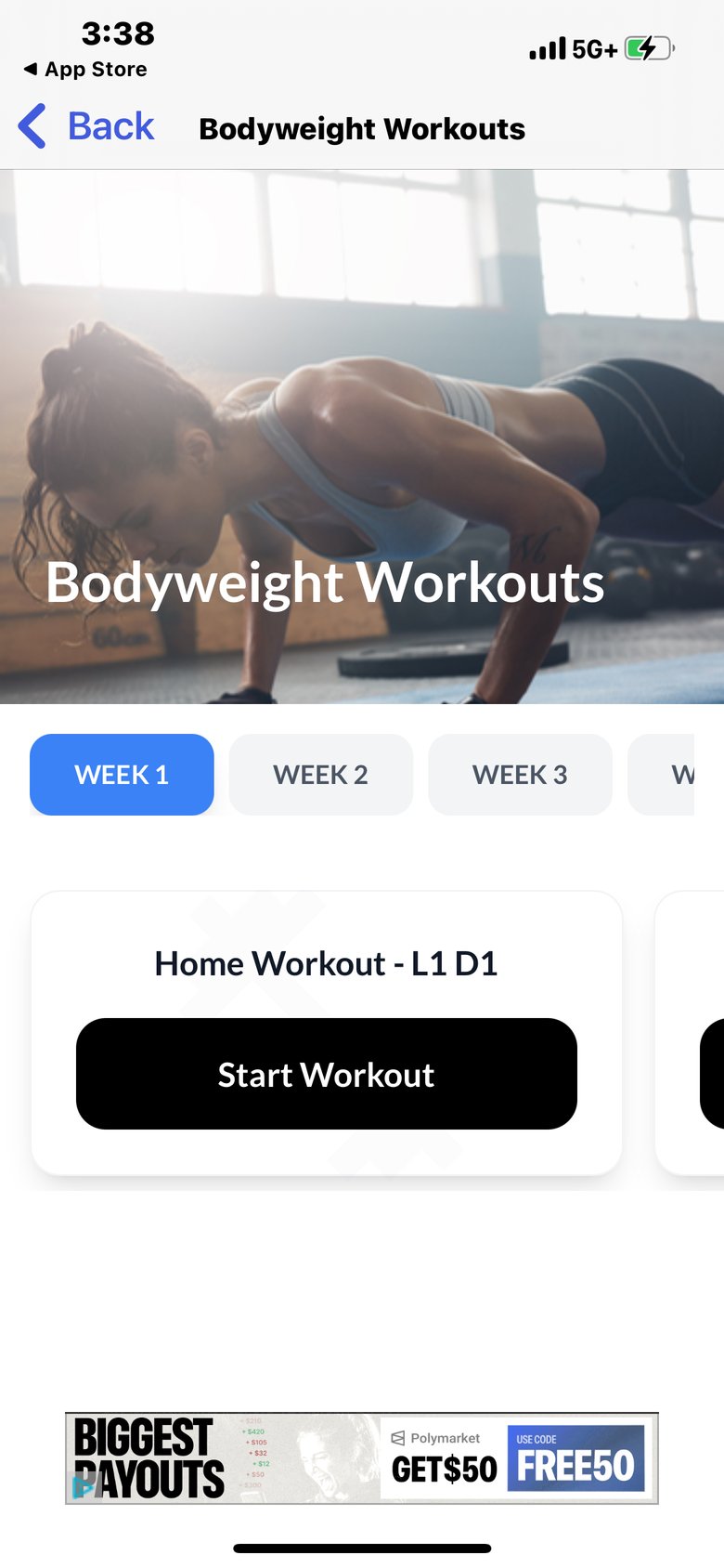 Suspension Strength Workouts screen 3
