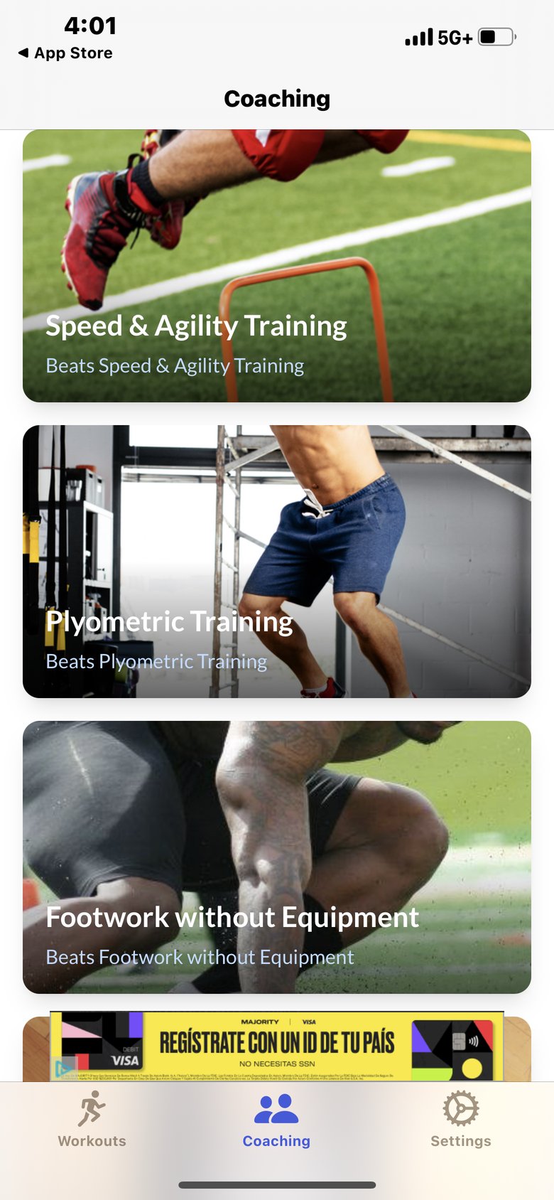 Tennis Trainings Coaching app screen