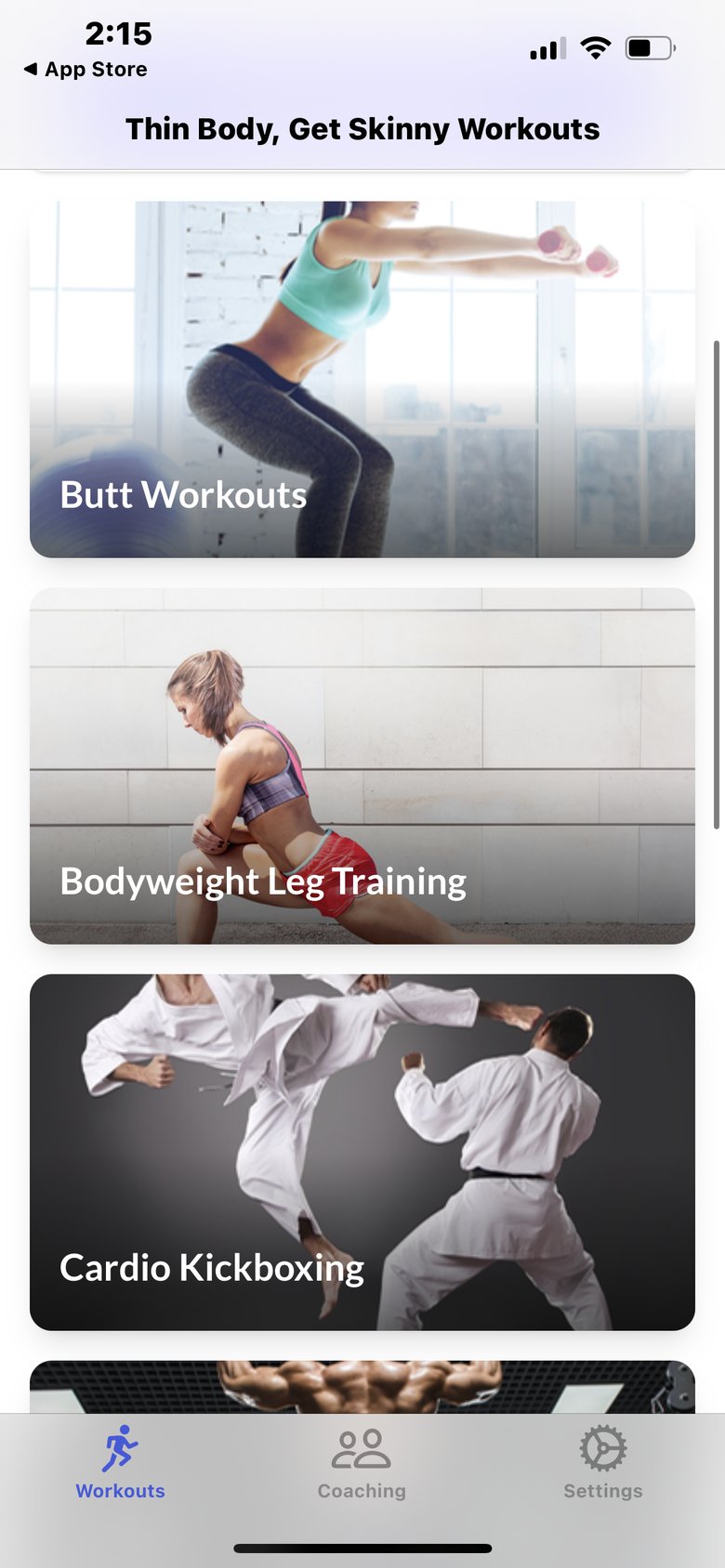 Thin Body, Get Skinny Workouts screen 2