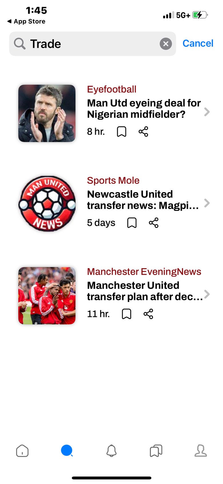 Unofficial Man United News screen 2