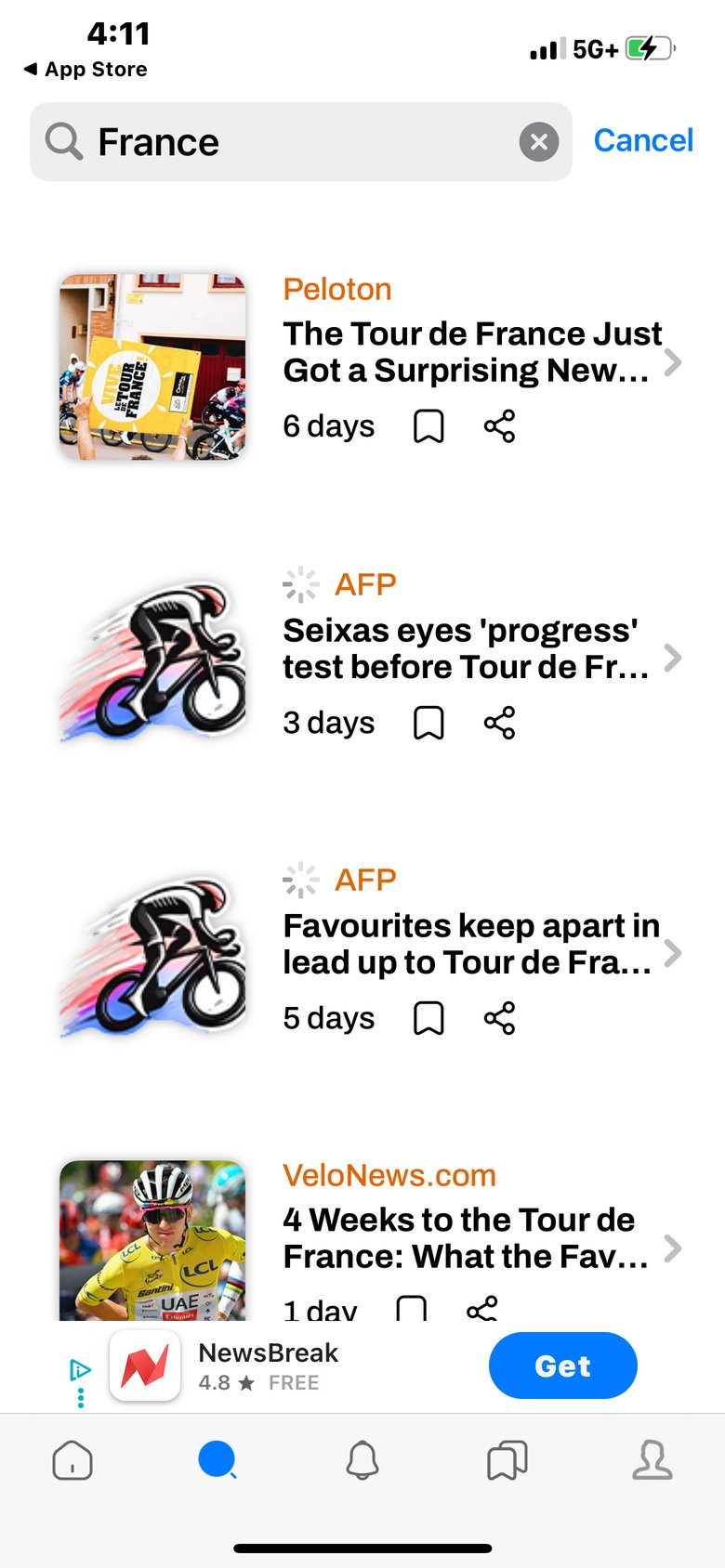 Unofficial Tour de France News screen 3