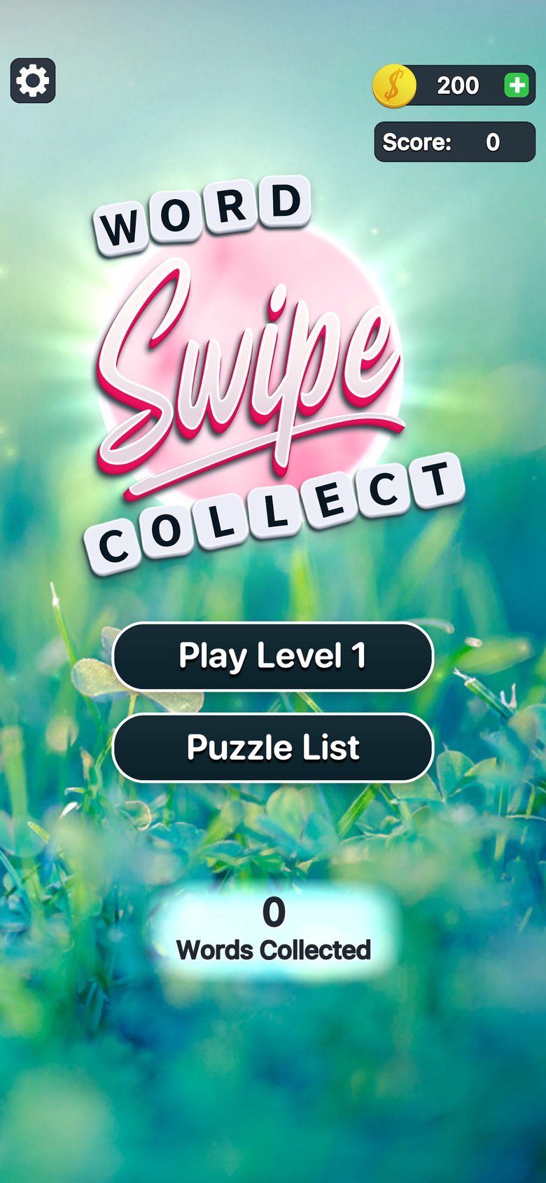Word Swipe Collect: Anagrams app screen