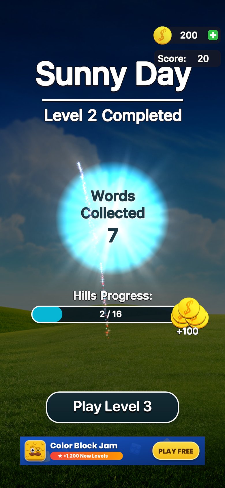 Word Swipe Connect World Quiz app screen