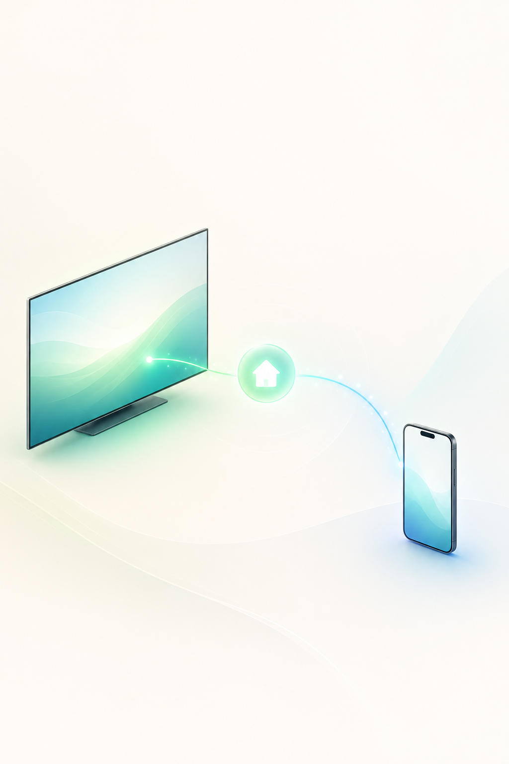 A TV and a phone connected to the same household, unified by StreamConvert